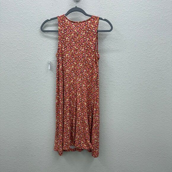 Old Navy Coral Floral Sleeveless Knit Swing Tank Dress Womens size Small NEW - Picture 6 of 8